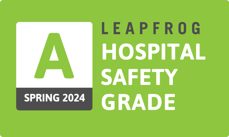 Nationally Recognized Leapfrog Hospital Safety Grade 